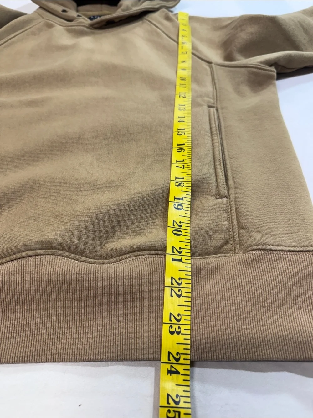 Filson Dark Tan Snap Neck Long Sleeve Hoodie Pullover Sweatshirt Size Medium EUC - Picture 5 of 8